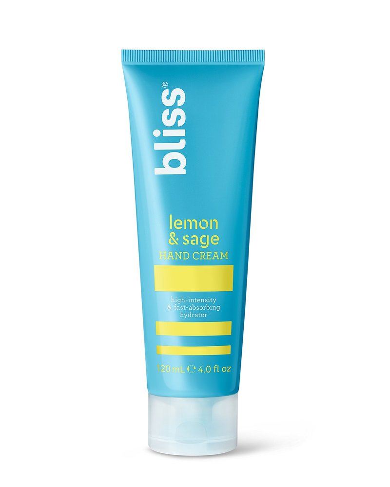 Bliss - Lemon & Sage Hand Cream | High-Intensity & Fast-Absorbing Hand Lotion & Cuticle Cream | Non-Greasy Shea Butter Formula Absorbs Instantly | Vegan | Cruelty Free | Paraben Free | 4.0 fl.oz. (Hand Cream-Lemon Sage)