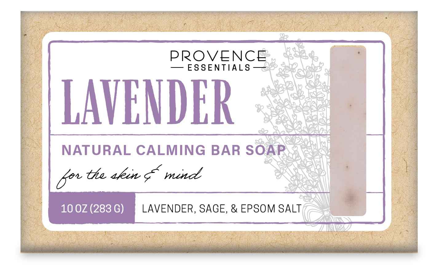 PROVENCE ESSENTIALS Natural Bar Soap (Lavender)