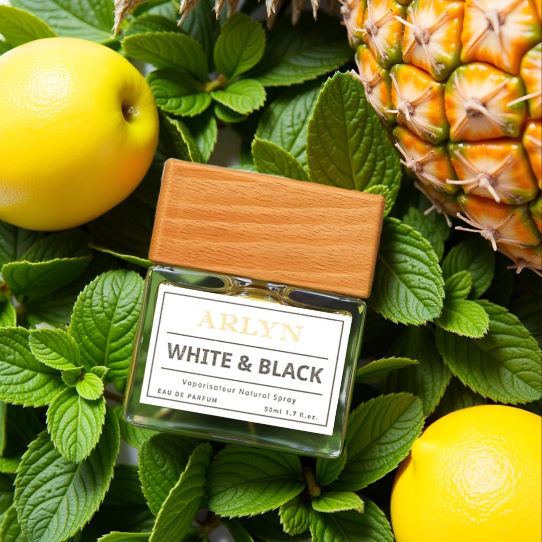 ARLYN White & Black Eau De Parfum Inspired by Y.SL Y, Long-Lasting Perfume for Men, Vegan & Eco-Conscious with Clean Ingredients, Citrus,Sage, Cedarwood and Musk - 50ml / 1.7 oz