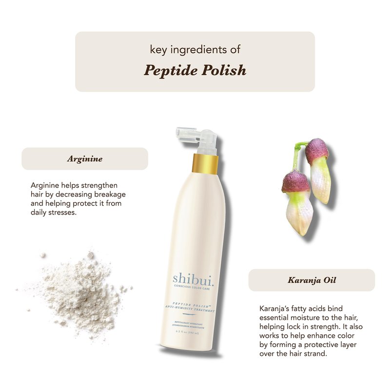SHIBUI Peptide Polish Anti Humidity Treatment, Heat-Activated Shine & Color Protection, Vegan & Sulfate-Free, 6.5 Fl Oz