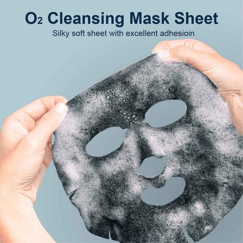 Purederm Deep Purifying Black O2 Bubble Mask Charcoal (10 Pack) – Bubble Face Sheet Mask for Purifying & Brightening