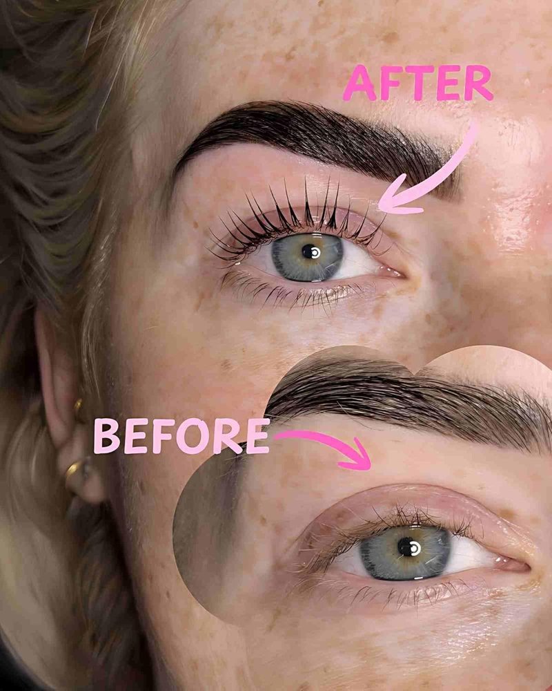 Eyelash Lift and Tint Kit - Natural Curled Darker Lashes | Strong Hold Glue, Salon Results, Lasts 4 Weeks