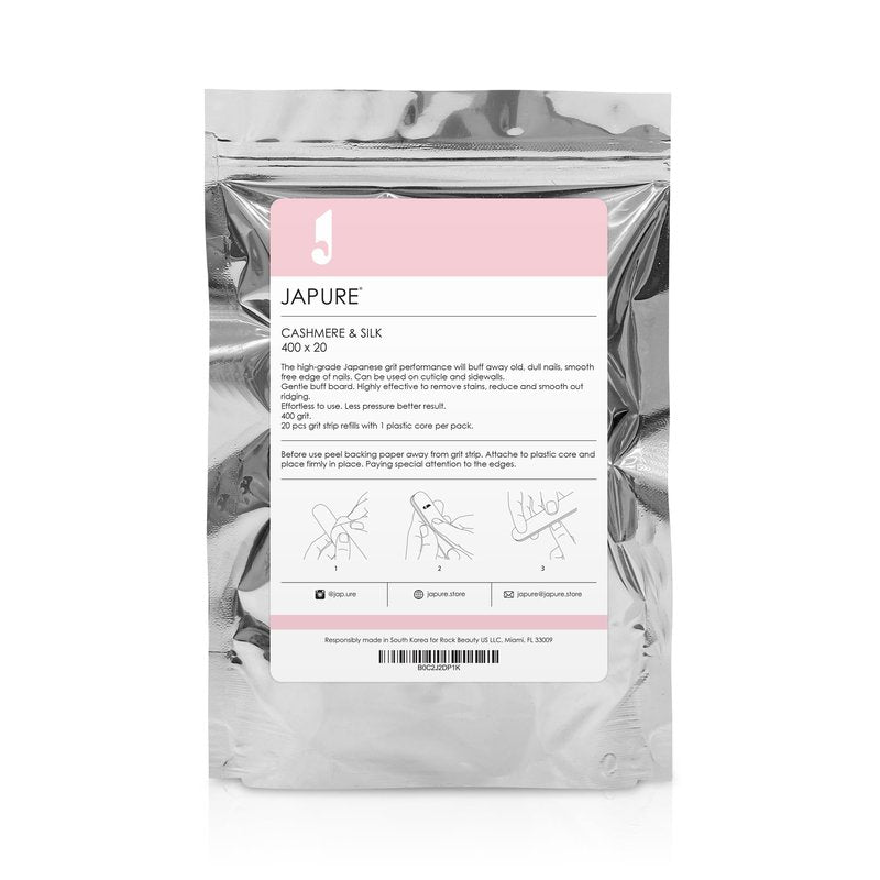 JAPURE TOP File Professional Manicure File - 240 Grit Salon Quality Nail Buffer, 20 Pcs Bulk Pack - Durable Emery Boards for Weak or Brittle Nails