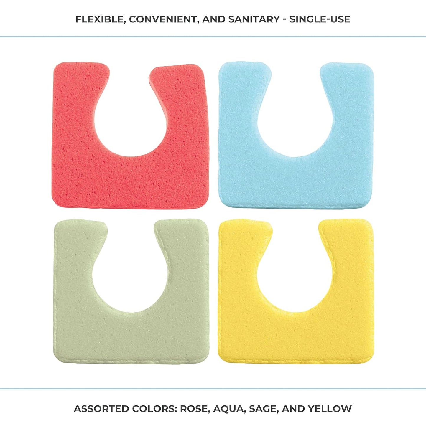 ForPro Sole Toe Separators - Black Luxurious Foam Separators - Individual Toe Separators for Pedicures â€“ 144-Count