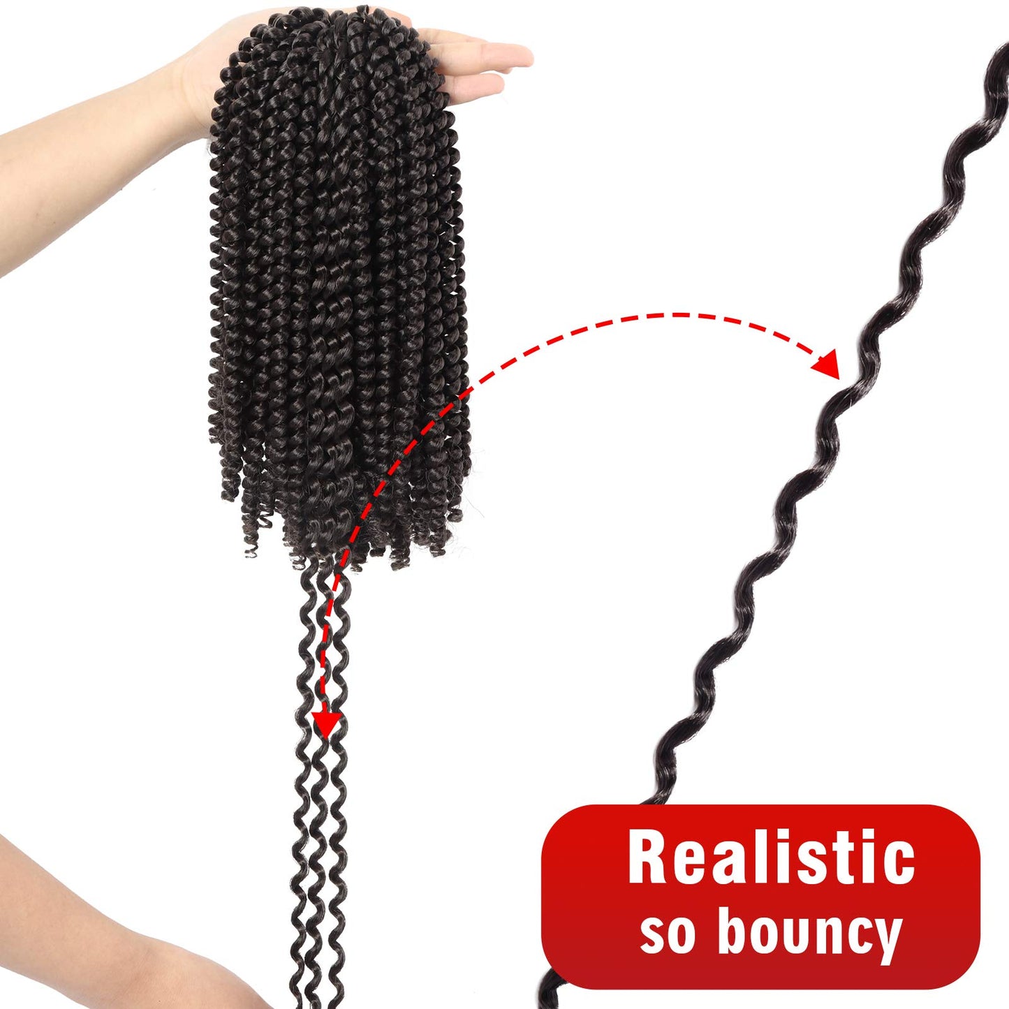 14 Inch Spring Twist Crochet Braids Hair for Butterfly Locs Bomb Twist Crochet Hair Beyond Beauty Ombre Colors Synthetic Fluffy Hair Extension 3 Packs 30 Strands 190g/Pack(14 Inch, #4)