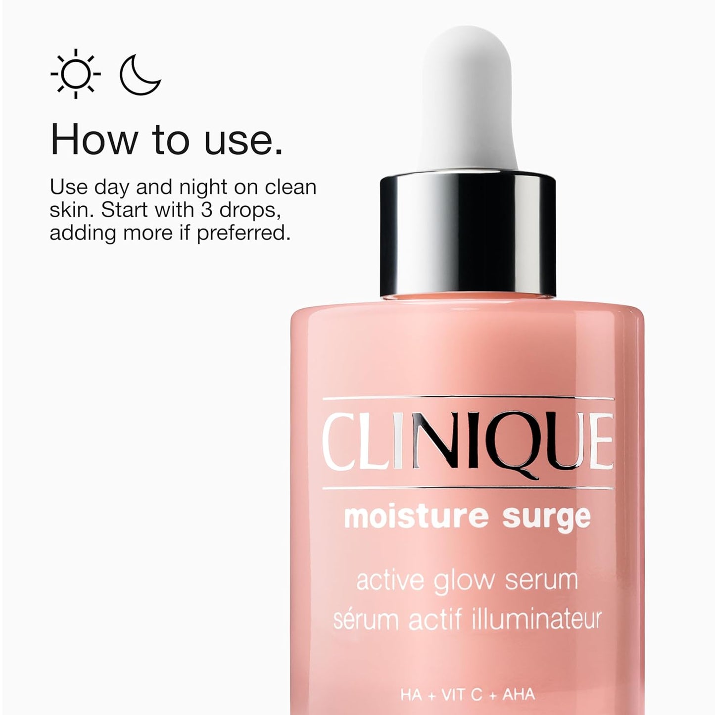 Clinique Moisture Surge Serum - Hydrating Lactic Acid & Vitamin C Formula | Lightweight & Oil-Free