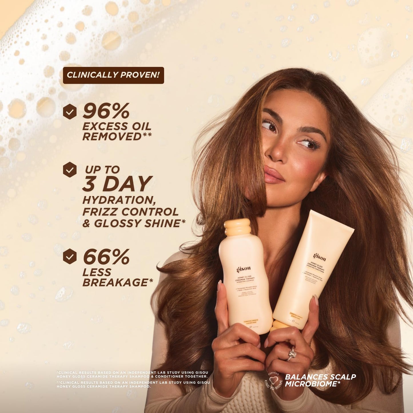 Gisou Honey Gloss Hydrating Conditioner - Smooth & Detangle with Mirsalehi Honey & Ceramides | 6.8 Fl Oz