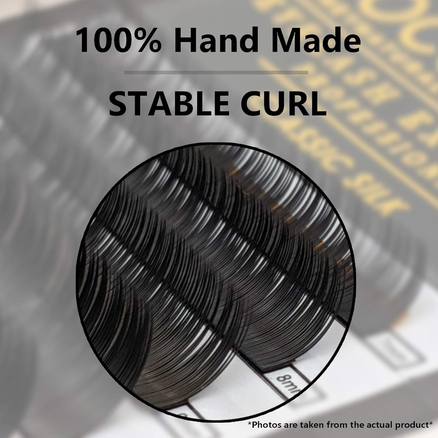 Coco Honey Eyelash Extensions - 3D Volume C Curl Faux Mink Lashes | 0.07mm Thickness, 9mm Length