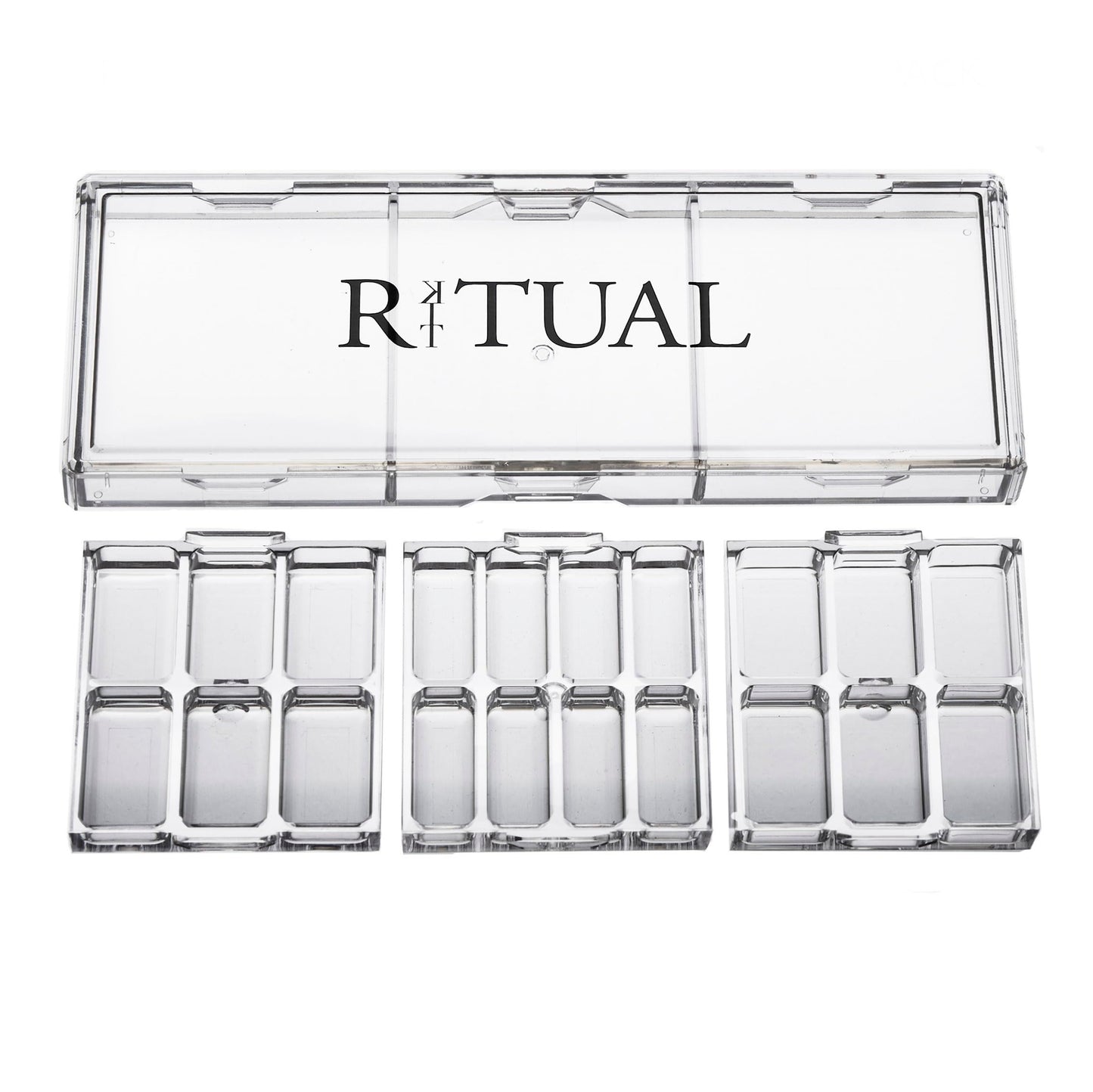Empty Makeup Palette | 20 Wells | Modular Interchangeable Depotting System | Ritual Pro Palette 3 | Sample Bundle, Lipstick, Creams, Alcohol based makeup and paint, watercolor, Gouache, Acrylic paint