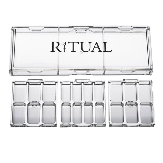 Empty Makeup Palette | 20 Wells | Modular Interchangeable Depotting System | Ritual Pro Palette 3 | Sample Bundle, Lipstick, Creams, Alcohol based makeup and paint, watercolor, Gouache, Acrylic paint