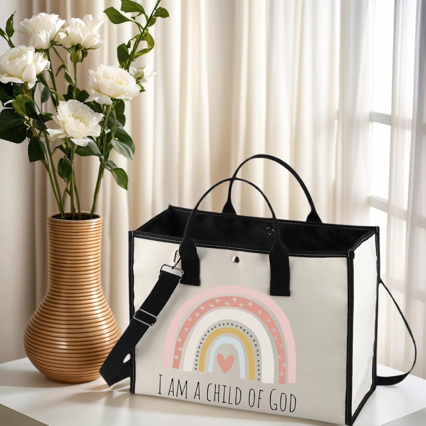 Goddaughter Gifts - I Am a Child of God First Communion & Baptism Gift | Black