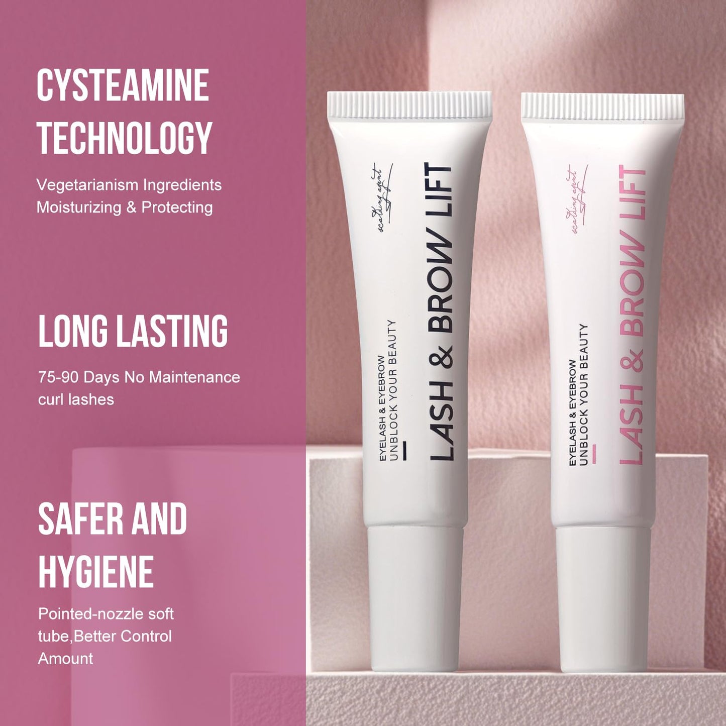 Lash & Brow Lift, Professional Lash Lift Kit Natural Ingredient for Long-Lasting Natural Curl & Self Lash Lifting, Brow Lamination Set for Salon-Quality Results at Home