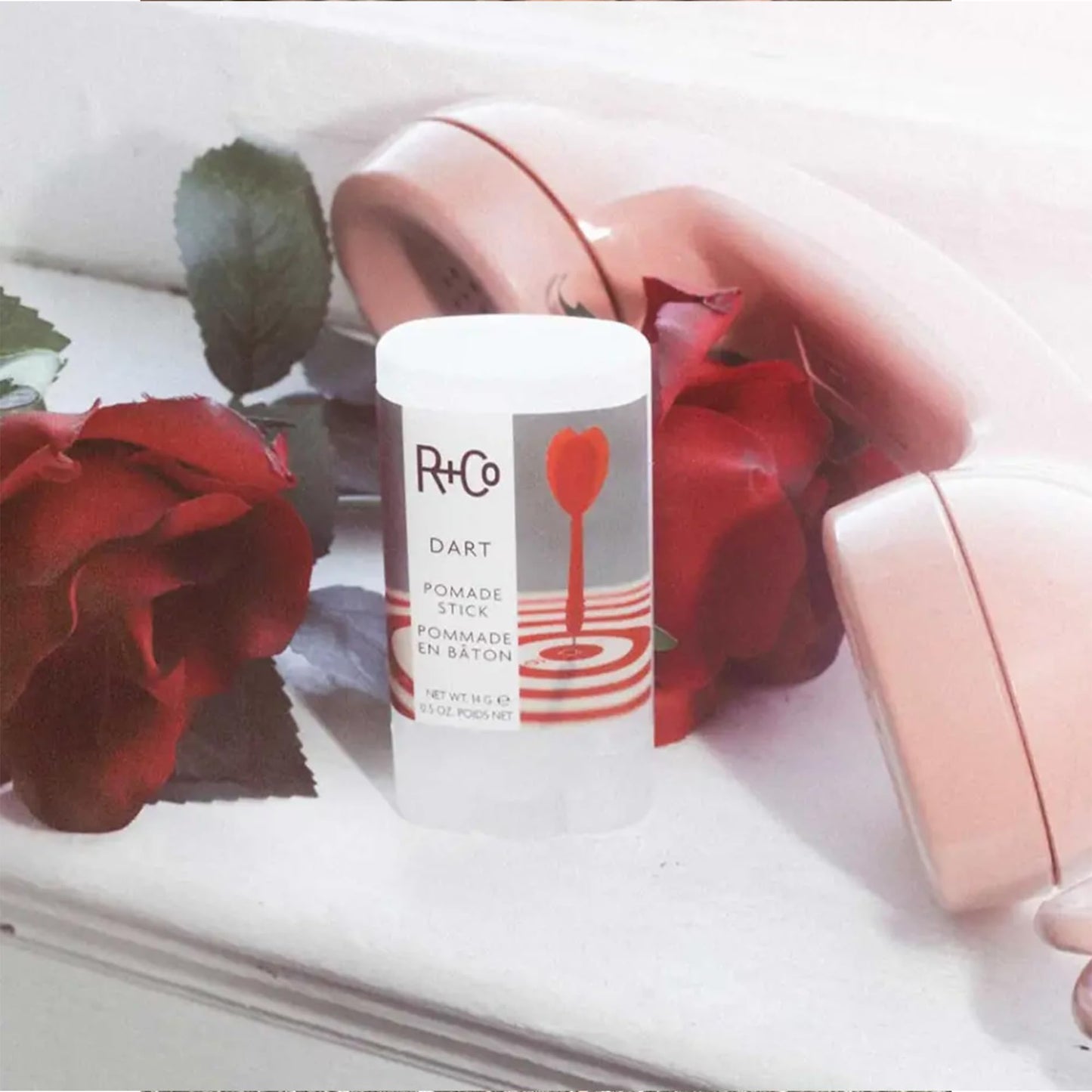 R+Co Dart Pomade Stick | Tame Flyaways, Sculpt and Polish | Long Lasting Texture and Shapes | Vegan + No Parabens | 0.5 Ounce (Pack of 2)