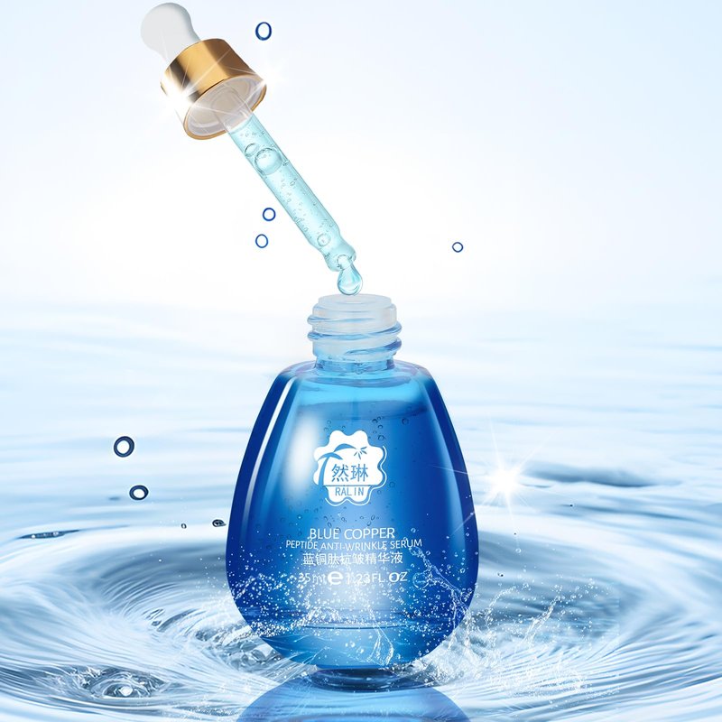 Raining Lin Blue Copper Anti-Wrinkle Essence, Skincare, Moisturizing, Hydrating, Anti-Aging, Nourishing the Skin ，Gotu Kola，face moisturizers