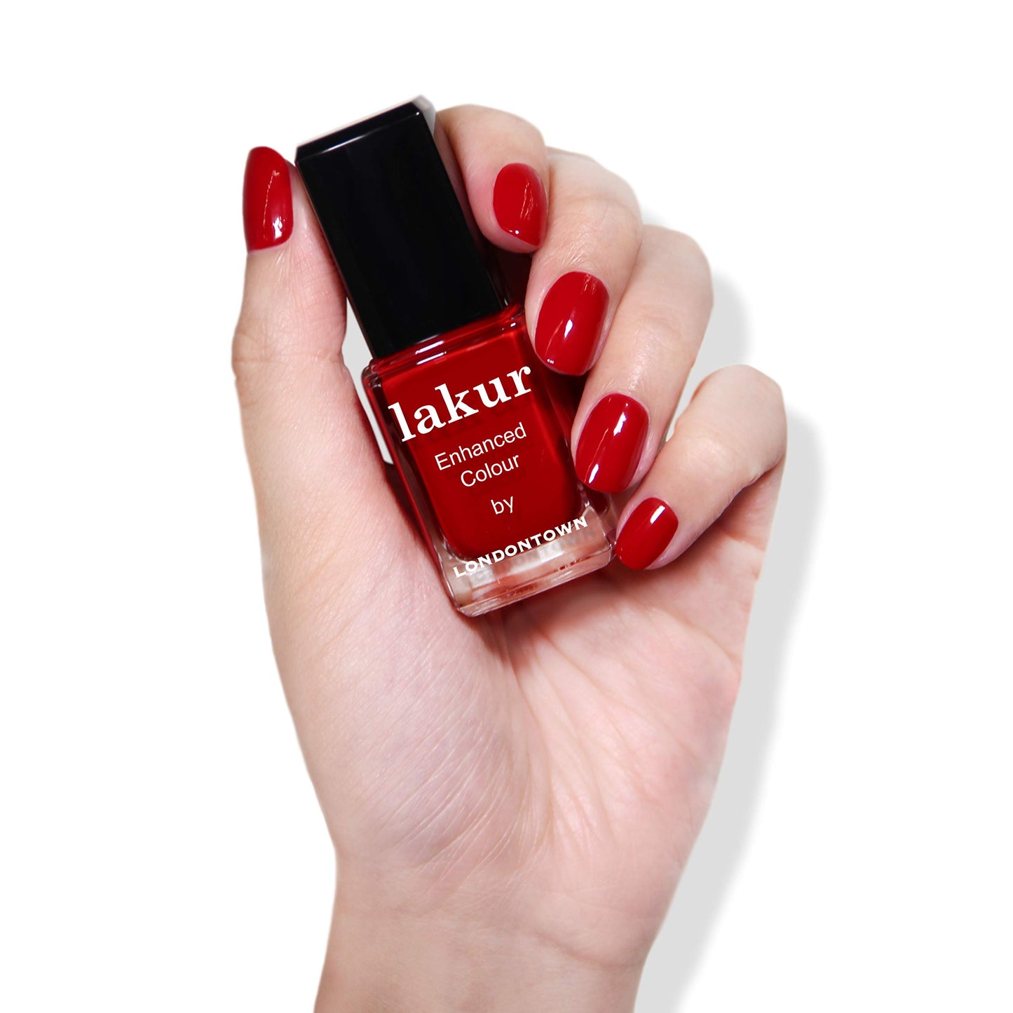 LONDONTOWN Lakur Nail Polish – Red, Charging of the Guards, 0.4 Fl Oz, Long-Lasting, Streak-Free, Chip-Resistant | 21+ Free Non-Toxic Vegan Nail Color, Strengthens & Hydrates Nails