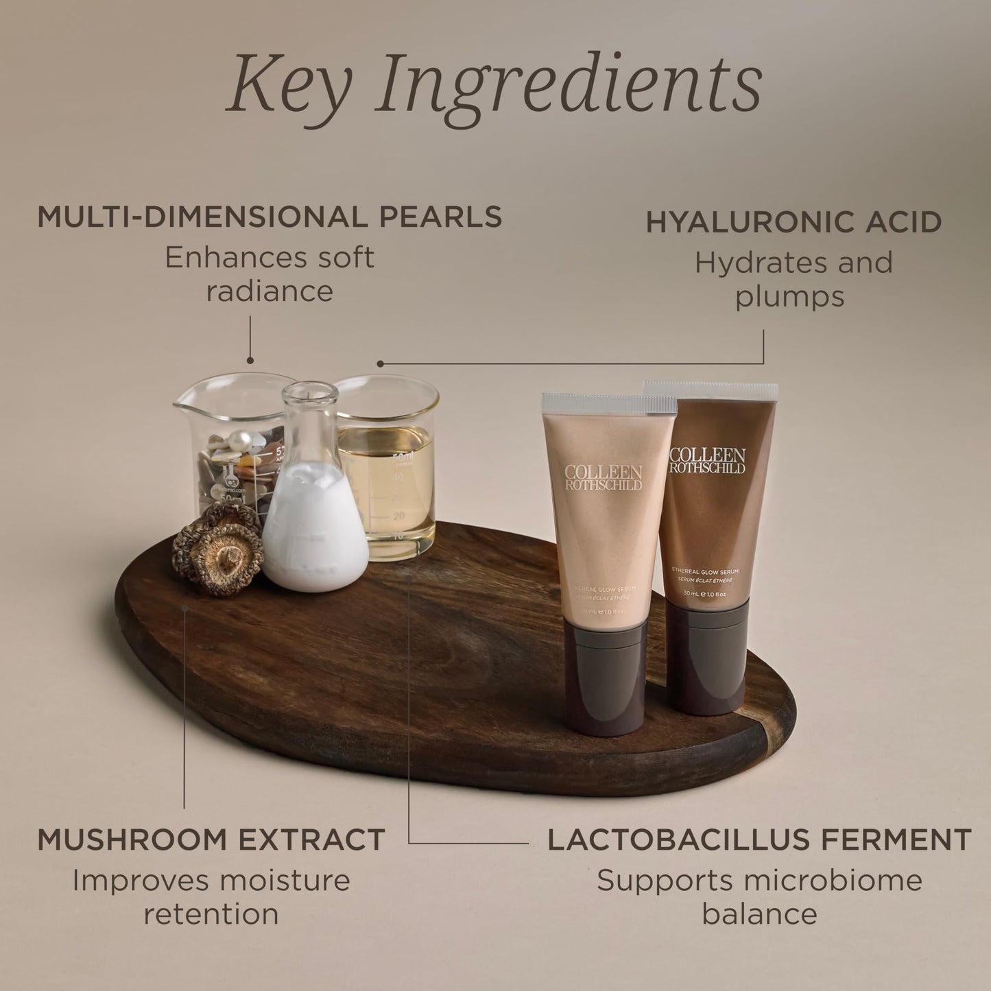 Colleen Rothschild Ethereal Glow Serum - Hydrating Skincare Radiance Elixir for Barrier Strengthening, Soft-Focus Complexion Tint