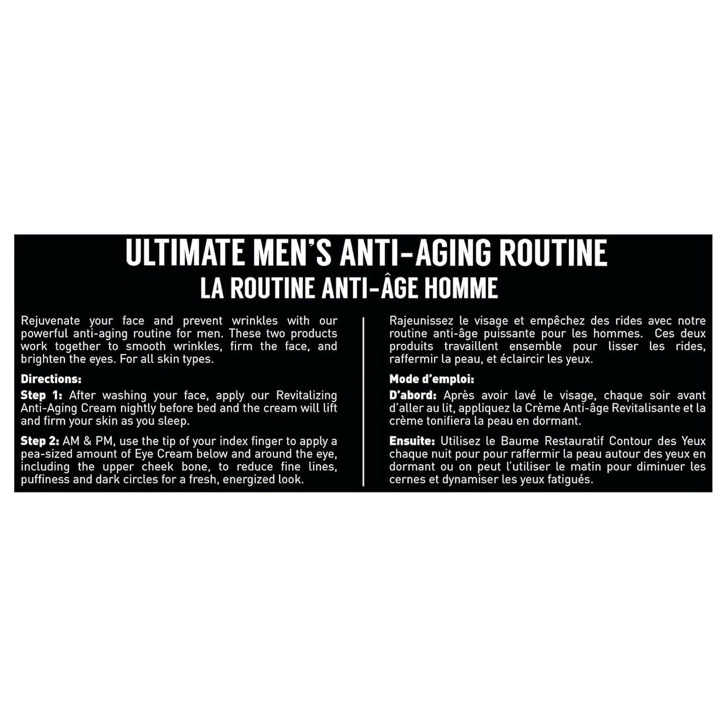 Brickell Men's Ultimate Anti-Aging Routine | Night Face Cream & Eye Cream for Wrinkles, Puffiness & Dark Circles - Hyaluronic Acid & Peptides
