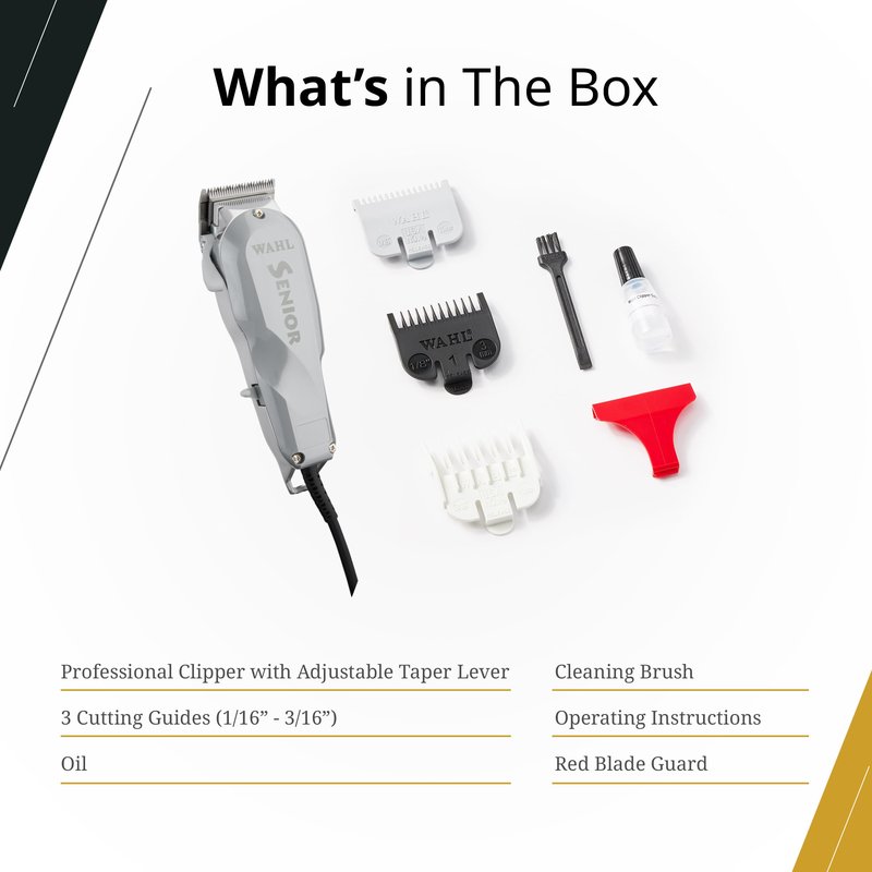 Wahl Professional Senior Clipper, V9000 Motor, Corded Heavy-Duty Design for Tapering, Fading, and Blending