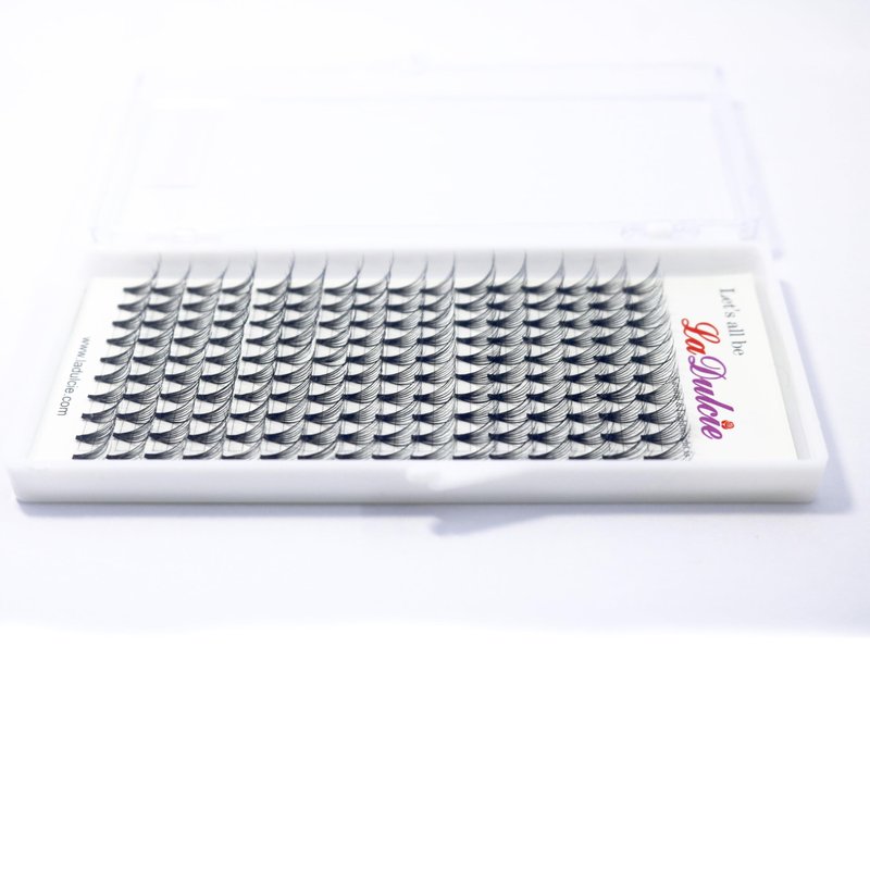 LaDulcie Lash Cluster D Curl Lashes Individual 160 False Eyelash Clusters. Size: S(10mm); M(12mm); L(14mm); XL(15mm); XXL(16mm); XXXL(17mm). Separate home eyelash extension set (30D 0.04-D, M)