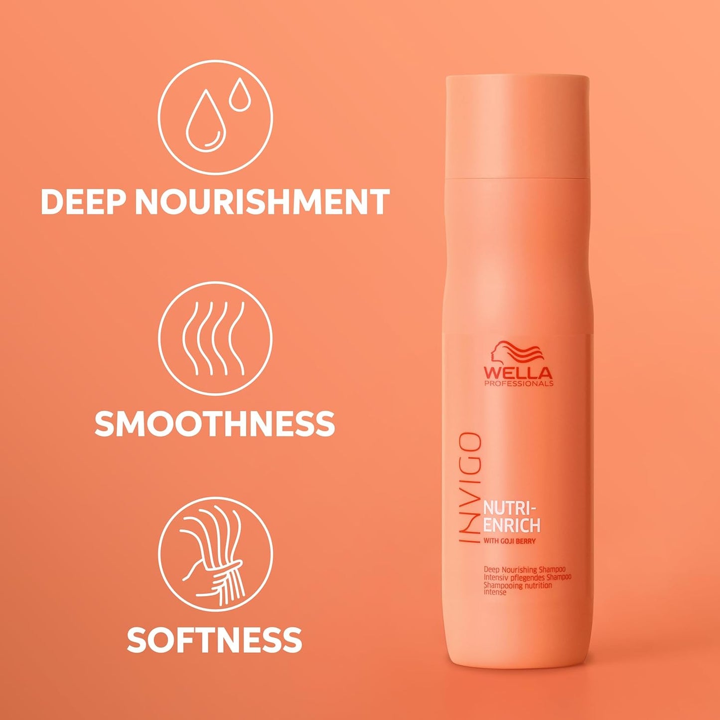 Wella Professionals Invigo Nutri-Enrich Shampoo - Deep Nourishing for Dry & Damaged Hair | 33.8 oz