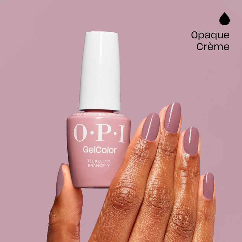 OPI GelColor Tickle My France-y | Opaque Neutral Nude Pink Crème LED Cure Gel Nail Polish | Salon-Quality Shine, Long-Lasting Wear | Vegan & HEMA Free | 0.5 Fl Oz