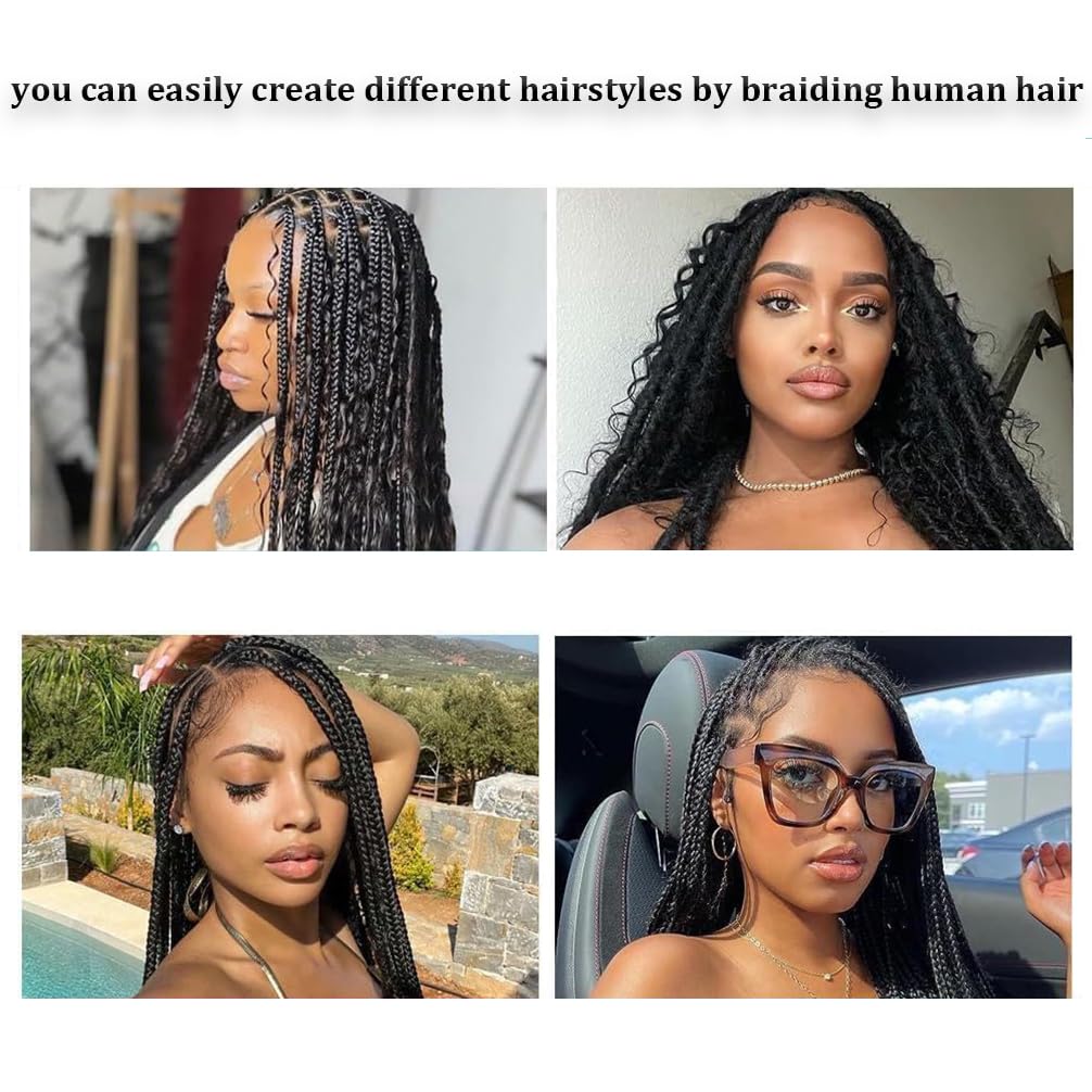PXCPXC Human Hair Bundles Water Wave Full and Thick for Women Curly Burmese Human Hair Bundles 100% Unprocessed Wet and Wavy Hair Bundles Natural Black Color(18 inch)