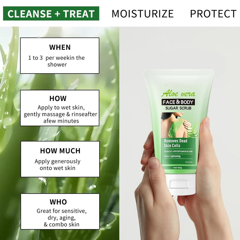 KP Bump Eraser Foot & Body Scrub Keratosis Pilaris Aloe Vera Treatment, Deeply Exfoliates for Hydrated & Nourished Skin Cleanser, Keratosis Pilaris Exfoliator for Dullness, and Pores