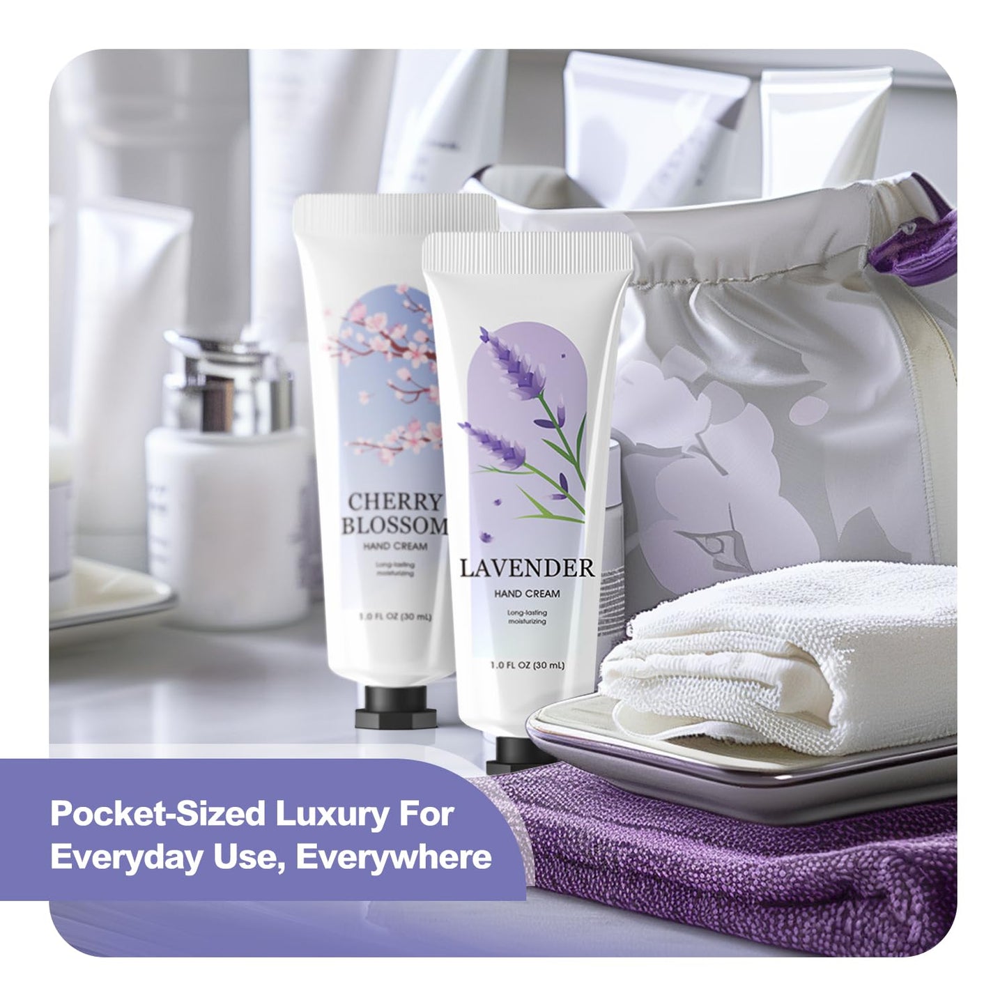 spa luxetique 10 Pack Hand Cream Gifts Set Hand Lotion Dry Cracked Travel Size Mini Small Bulk Women Bridesmaid Proposal Mothers Day Mom Teacher Appreciation Party Favors Her Easter Basket Stuffers