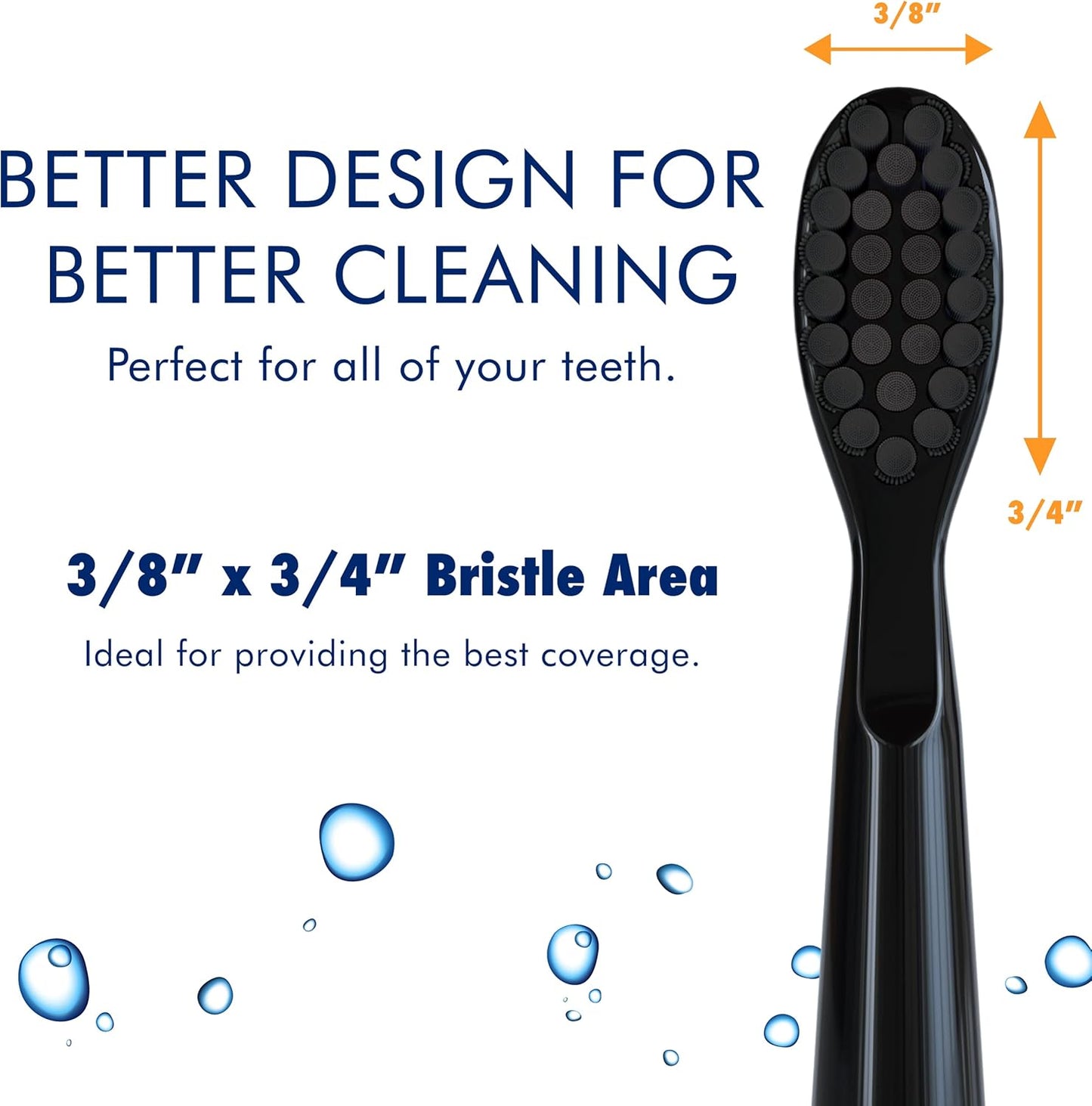 Sonic-FX Solo Electric Toothbrush - 10 Brush Heads, Charcoal Bristles, Rechargeable | Smart Timer, 3 Modes, Blue