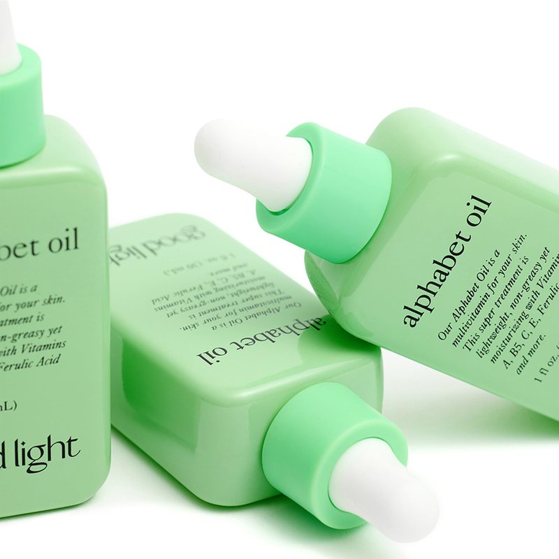 good light Alphabet Oil. Lightweight & Non-Greasy Face Oil with Microbiome Probiotics & Jojoba Oil. Korean Skin Care Probiotic Serum For Face, Neck, & Body. Vitamin C & Vitamin E Oil, 1 Fl. Oz.