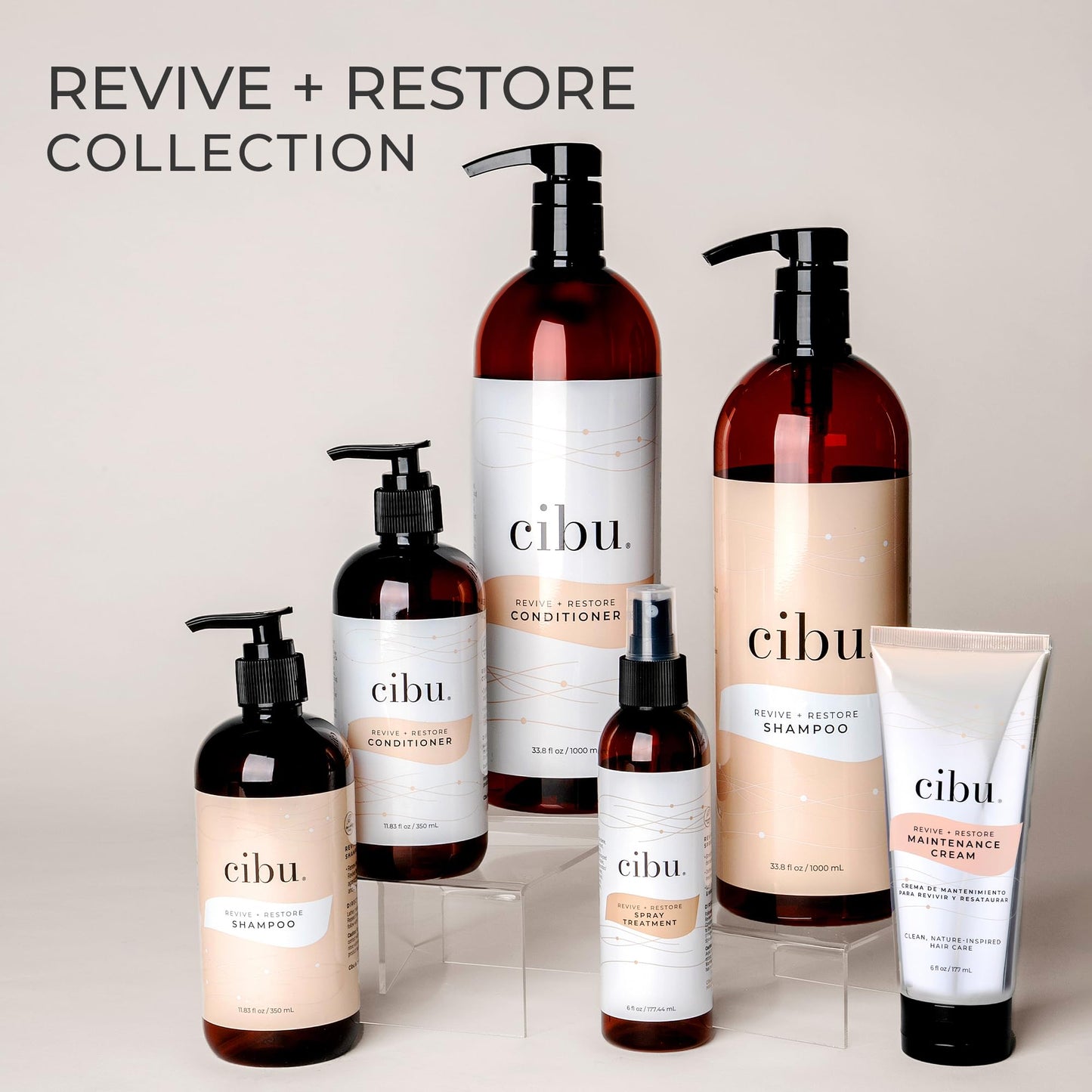 Cibu Revive and Restore Conditioner | Repair Conditioner with Oleic Acid, Linoleic Acid, Vitamin E & K | Eliminates Frizz, Seals Split Ends, Strengthens, Fortifies and Smoothens Hair Strands | 11.83oz