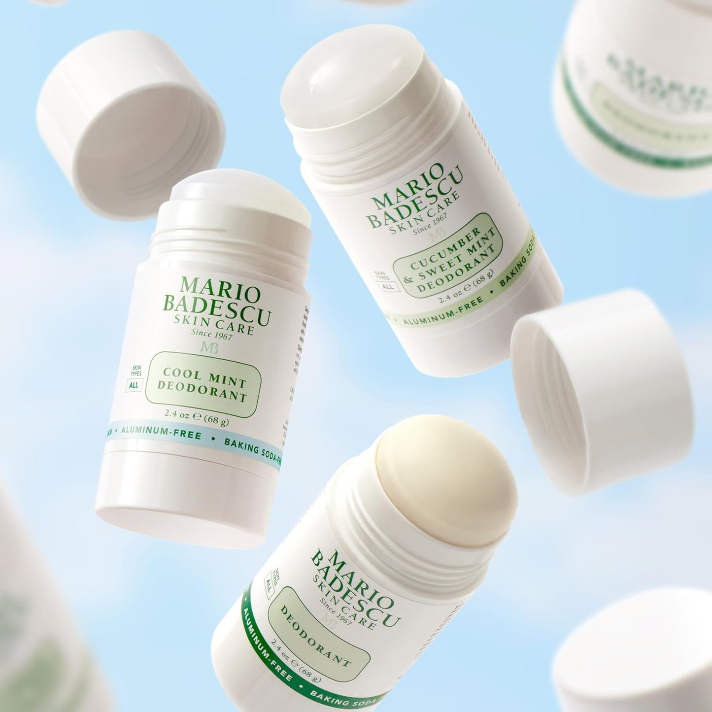 Mario Badescu Aluminum-Free Deodorant - Baking Soda & Paraben-Free | All-Day Odor Protection for Men & Women