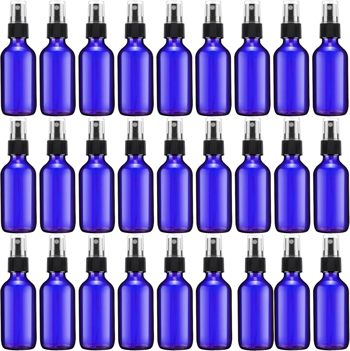 32 Pcs Glass Spray Bottles - 2 oz Fine Mist Refillable Containers for Essential Oils, Travel, Skin Care & Cleaning