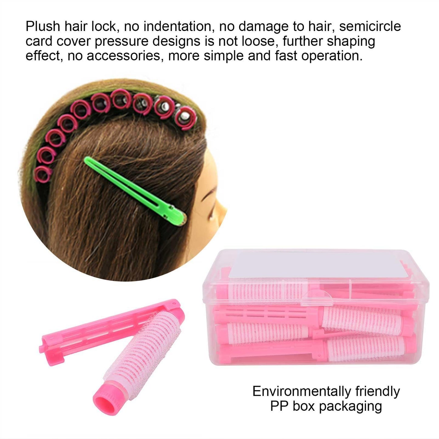 Fluffy Korean Root Perm Rods, 20pcs/set Hair Curling Rollers for Salon or DIY Styling, with Hairdressing Tools Kit (Pink)