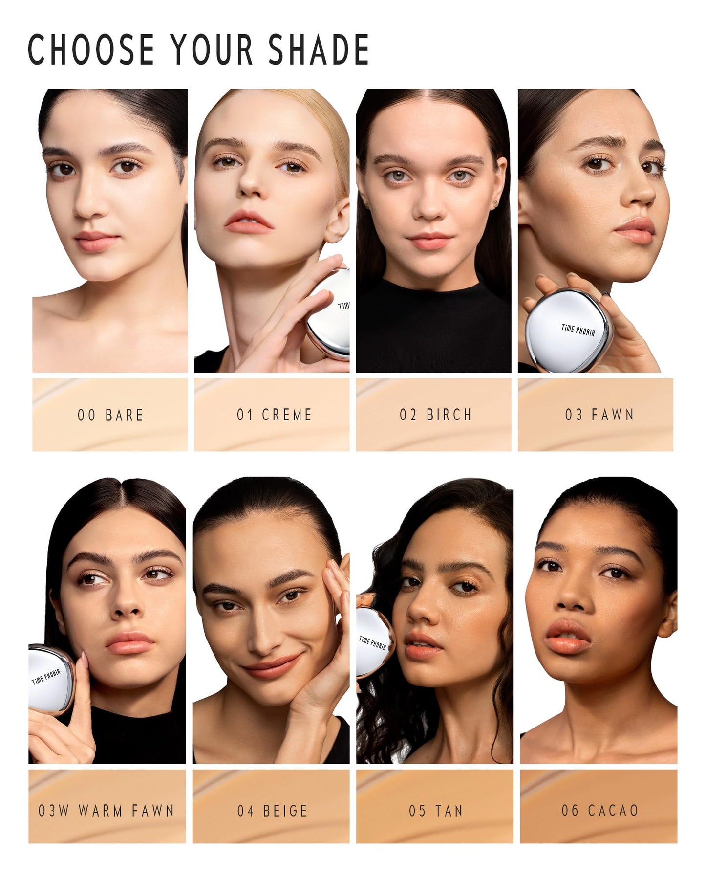 TIMEPHORIA Timeless Lumina Matte Cover Cushion Foundation -03 Fawn, Full Coverage Air Cushion, Lightweight & Natural Flawless Matte Finish, 12H Oil Control, Long-Lasting, Waterproof, Sweatproof