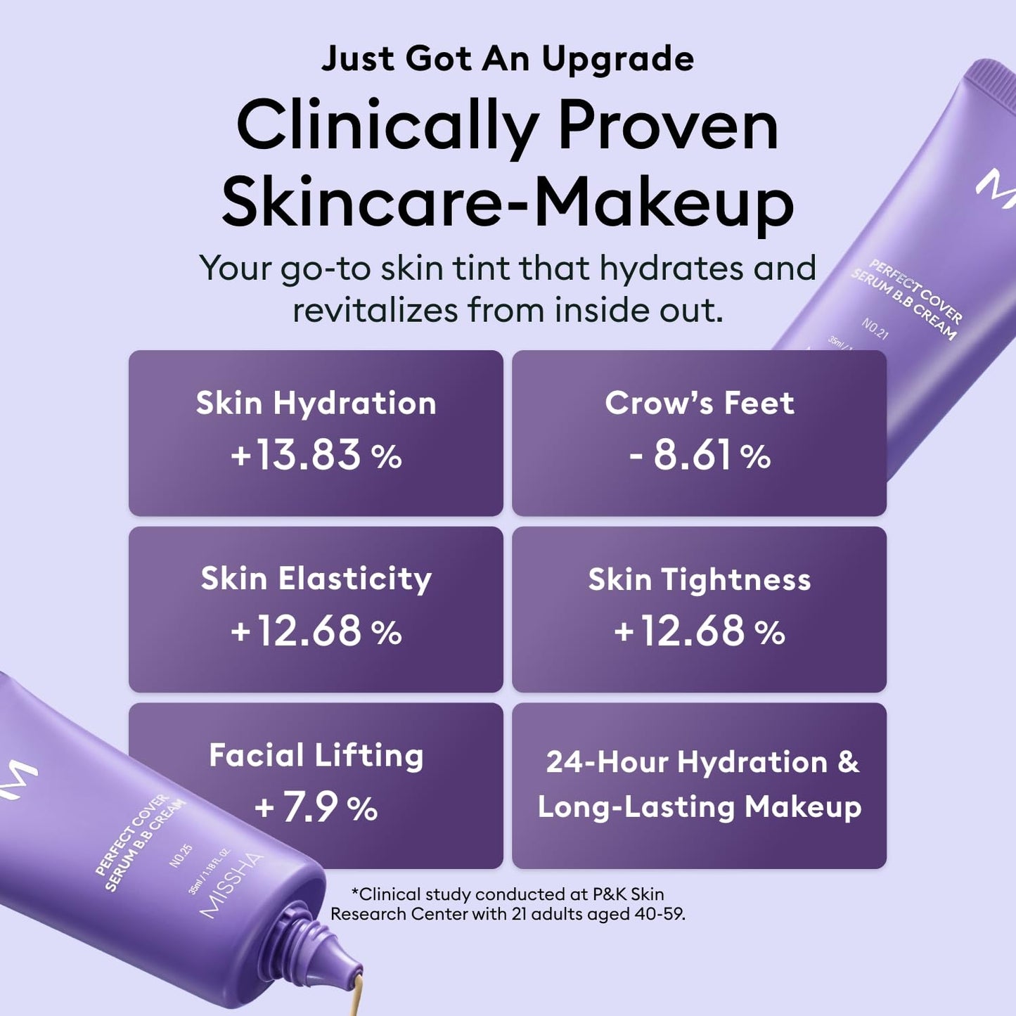 MISSHA M Perfect Cover Serum BB Cream No.17 Fair- Fair with Cool Undertone, Skin Tint, Tinted Moisturizer, Skin Care Foundation Makeup, Korean Makeup,1.18 Fl oz