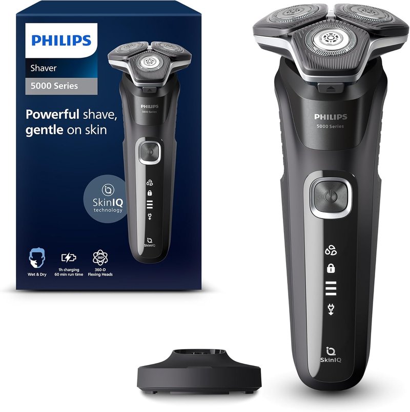 Philips Shaver Series 5000 - Wet & Dry Electric Shaver with Charging Stand | S5898/25