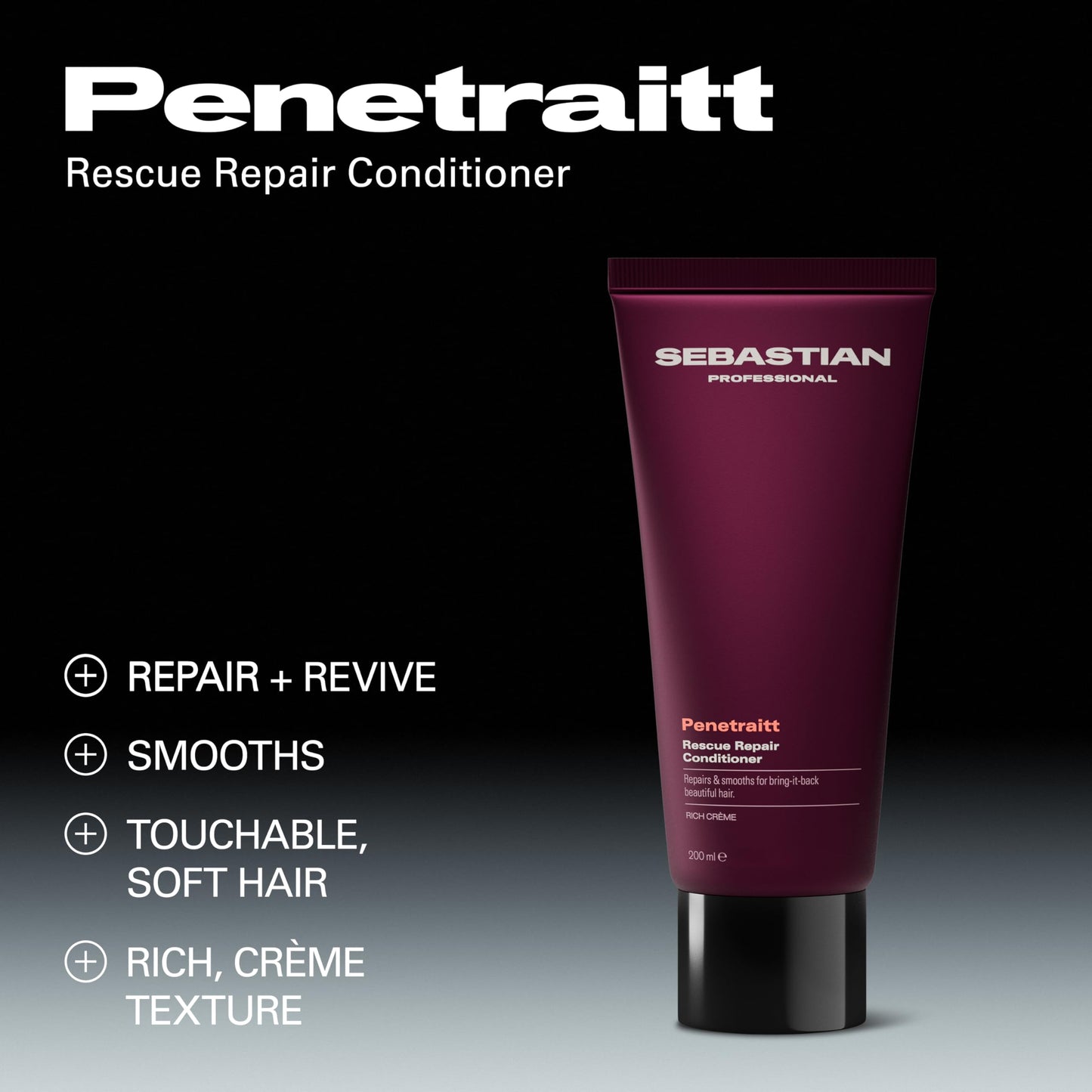 Sebastian Professional Penetraitt Rescue Repair Conditioner | Strengthening & Repair with Deep Moisturizing | For Damaged & Colored Hair | 33.8 fl oz | Packaging May Vary