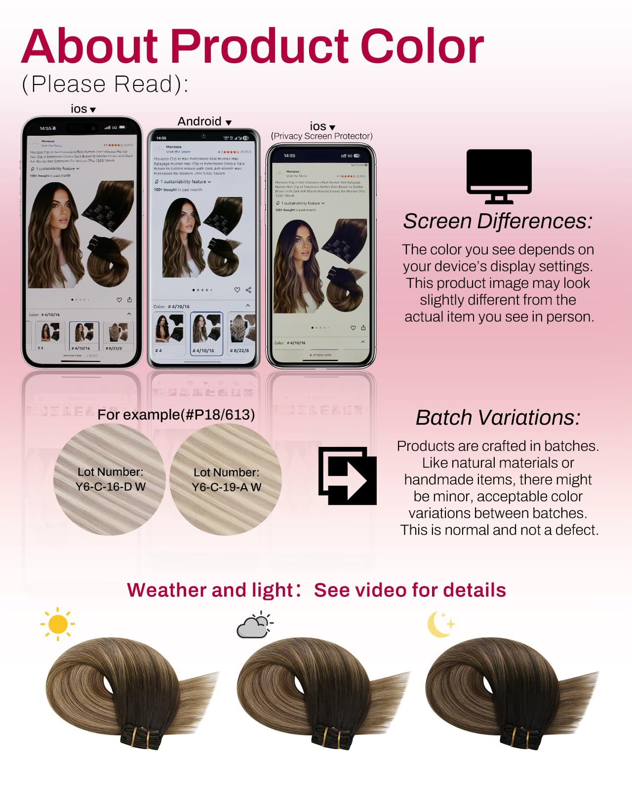 Moresoo Clip in Hair Extensions Ombre Dark Brown to Dark Ash Blonde with Blonde Balayage Hair Extensions Clip in Human Hair Double Weft 5pcs/80g 16inch