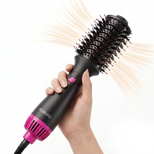 Hair Dryer Brush Blow Dryer 4-in-1 Hot Air Styler, Blowout Brush Hair Dryer Styler & Volumizer with Ionic |Oval Large Barrel|Anti-frizz Blowout for Medium Long Hair [NOT for Short Hair] 3.5''