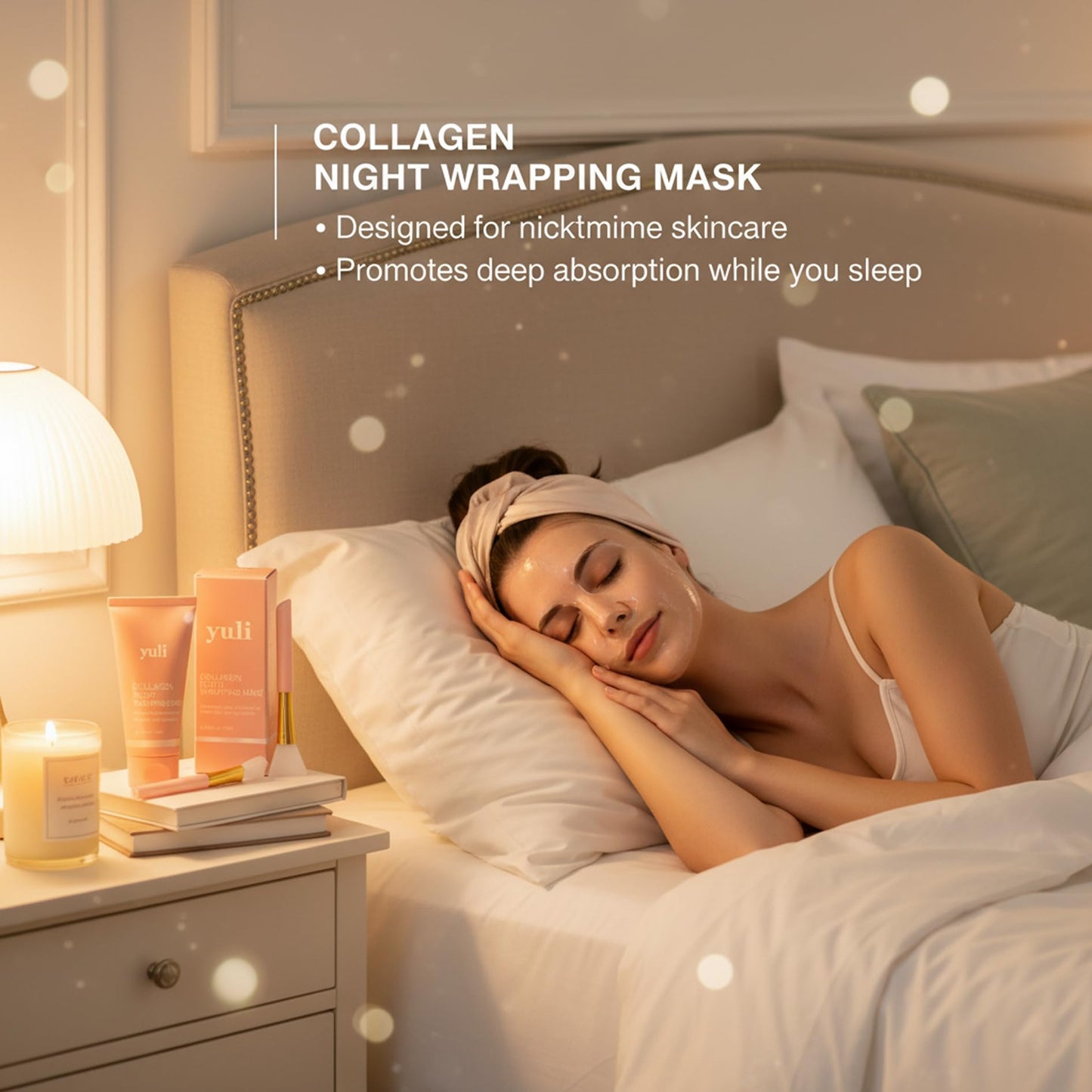 YULI collagen night wrapping mask,YURI collagen night wrapping mask,Easy Peel Off Facial Mask Skin Care night mask,Hydrating Face Mask is the Ideal Gifts for Women and Teen Girls!2.54 fl.oz (1 pcs)