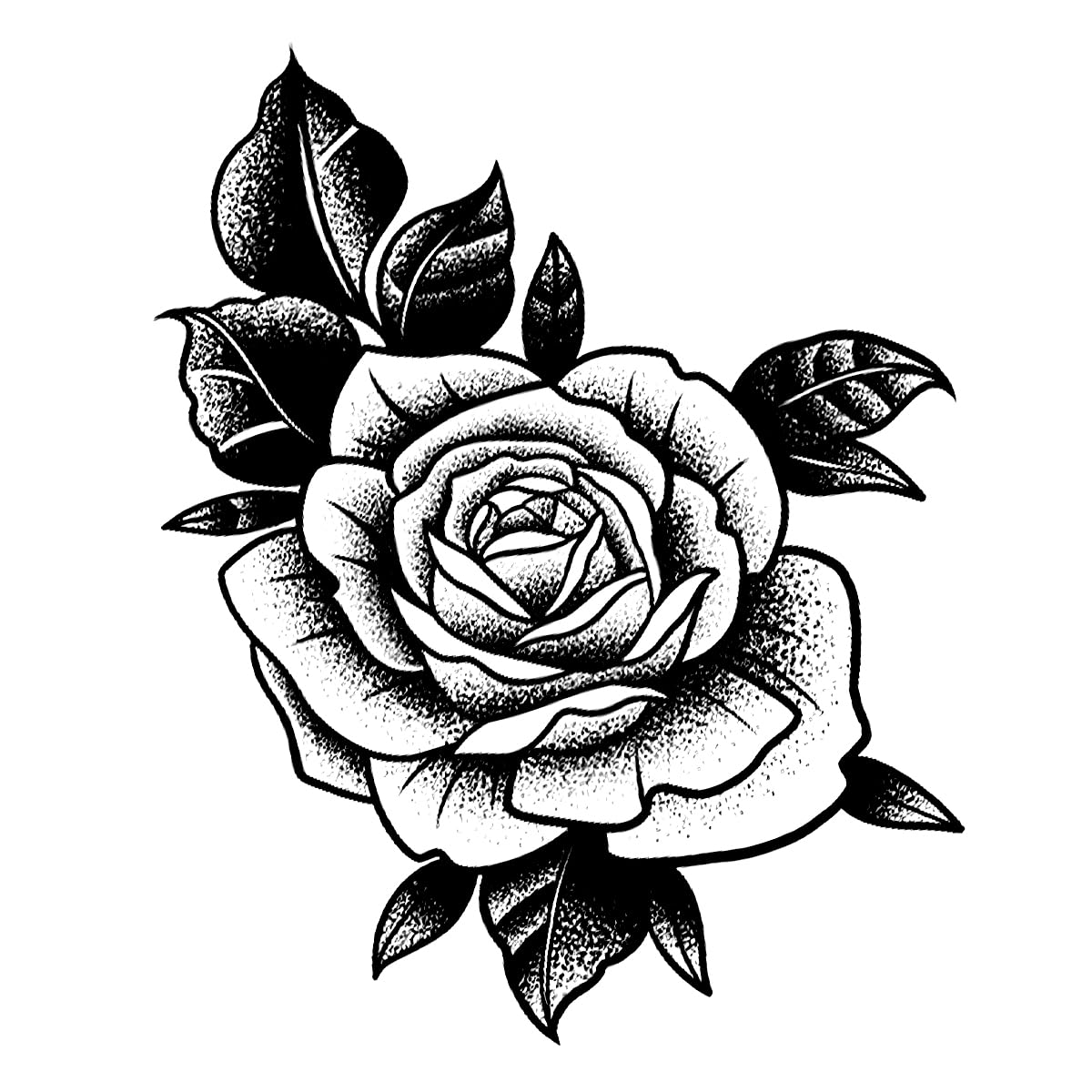 INKARTLINK Tattoo Tech, 2 Sheets Large Semi Permanent Tattoo, Adult Art Design Temporary Tattoos, Lasts 1-2 Weeks, Waterproof, Realistic Look, No Adhesive, No Reflection (Ink Flower Design)