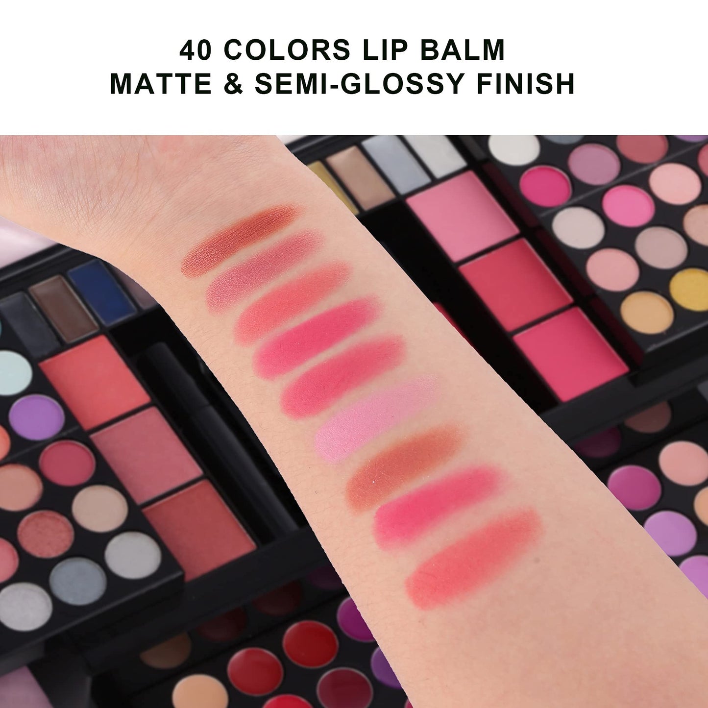 Hot Sugar 182 Colors Full Makeup Kit for Women, All-in-One Cosmetic Set Birthday Holiday Gift (BLACK)
