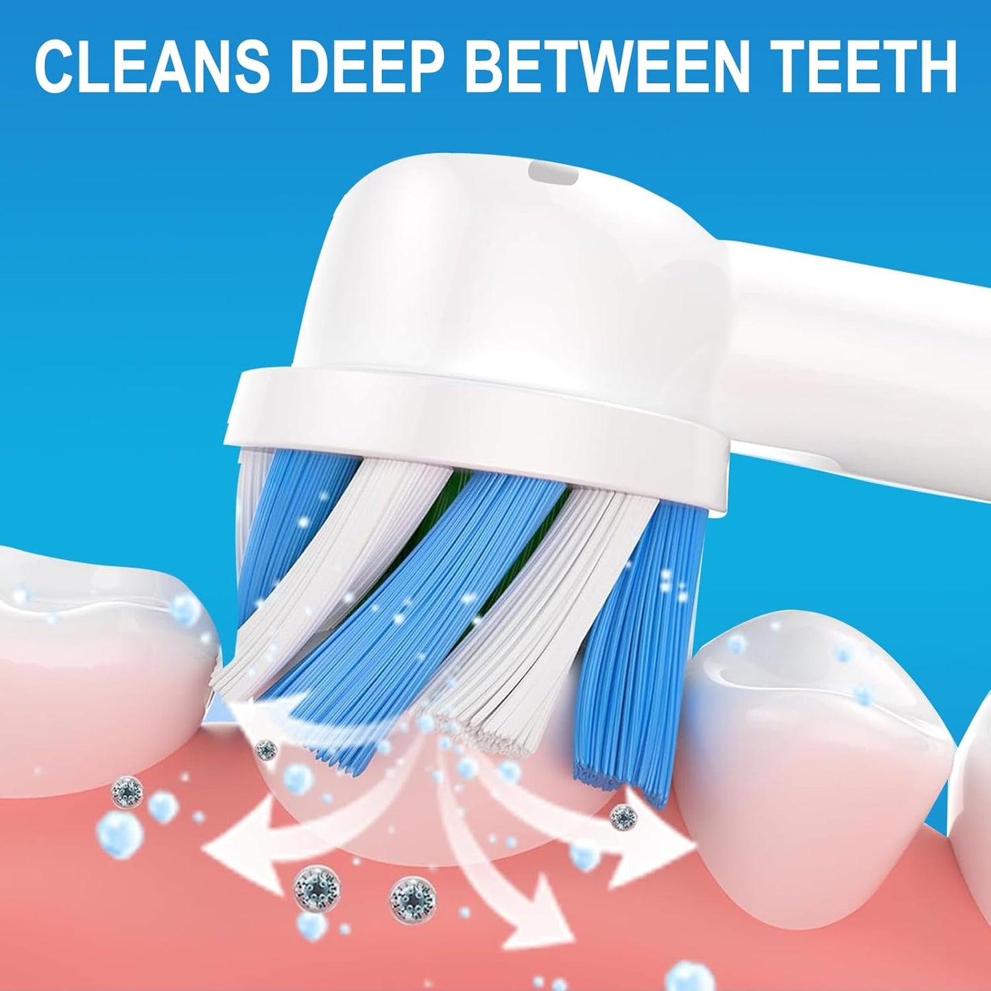 Replacement Electric Toothbrush Heads - 8-Pack Compatible with Oral-B Pro 1000 & Genius X | Medium-Soft Bristles for Gentle Deep Clean