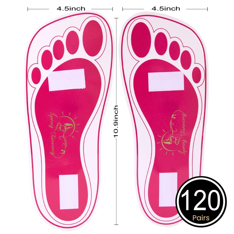120Pairs(240Feets) Disposable Stick Spray Tanning Feet Pads Perfect for preventing spray tan solution,Deluxe & Hygienic Spray Tan Feet Pads-Ideal for Salons and Spas or Home,Easy to Apply