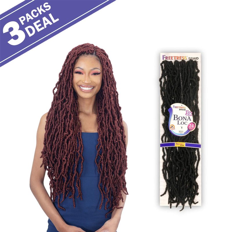 FreeTress Crochet Braids 3X Bona Loc 24" (3-PACK, T27)