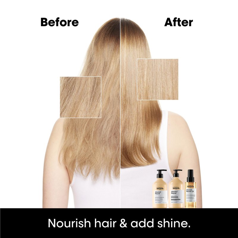 L'Oréal Professionnel Paris Absolut Repair 10-in-1 Oil – Nourishing Multi-Benefit Oil For Dry & Damaged Hair, Repairs Hair and Provides Shine