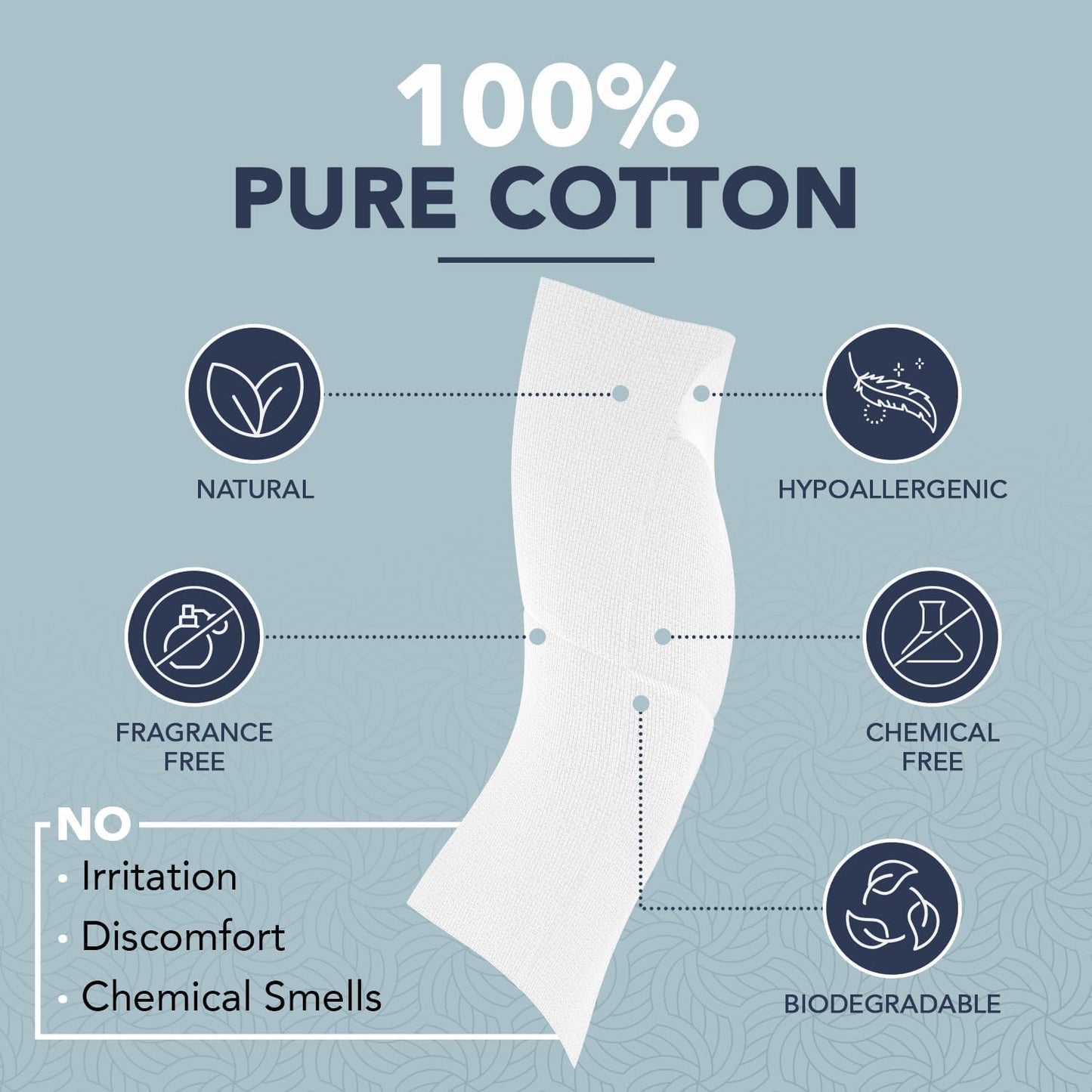 Dermacotton 100% Pure Cotton Face Towels – 240 Count Large Disposable Wash Cloths for Face Washing, Makeup Removal & Acne Care | Ultra Soft, Hypoallergenic & Fragrance-Free