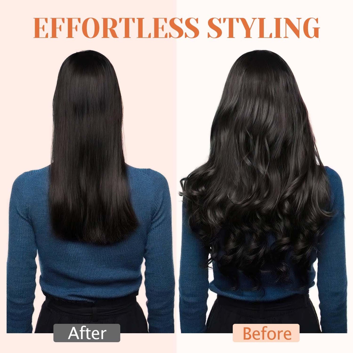 TESSHAIR 5 Clip One Piece Hair Extensions - 10 Inch Real Human Hair, 3/4 Full Head, 65g - Medium Brown Mixed Dark Blonde #4P27