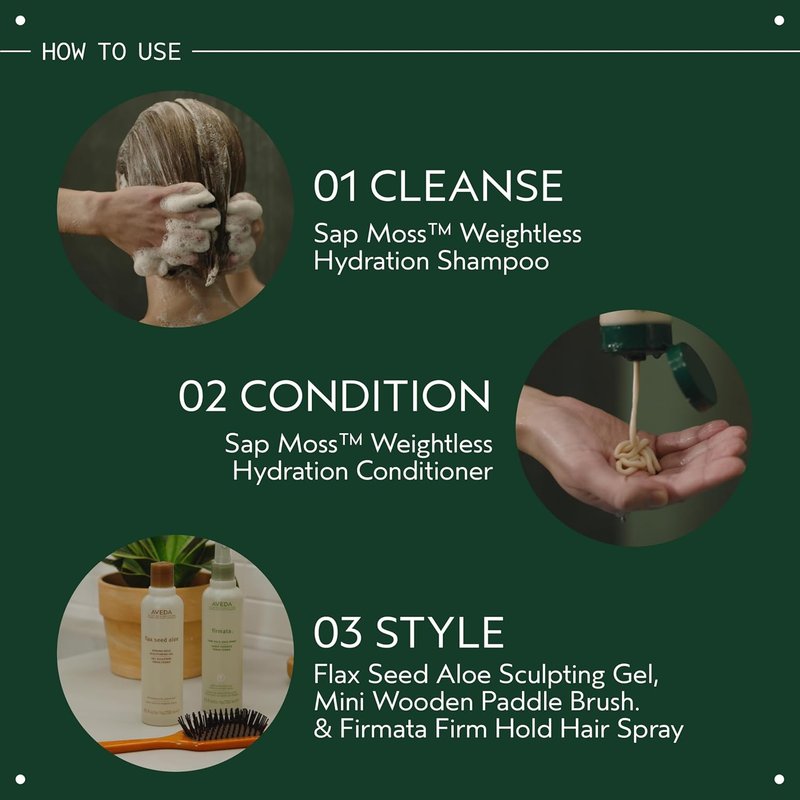 Aveda Sap Moss Weightless Hydration Conditioner - Hydrates & Detangles | Silicone-Free, 6.7 Fl Oz for Normal to Dry Hair